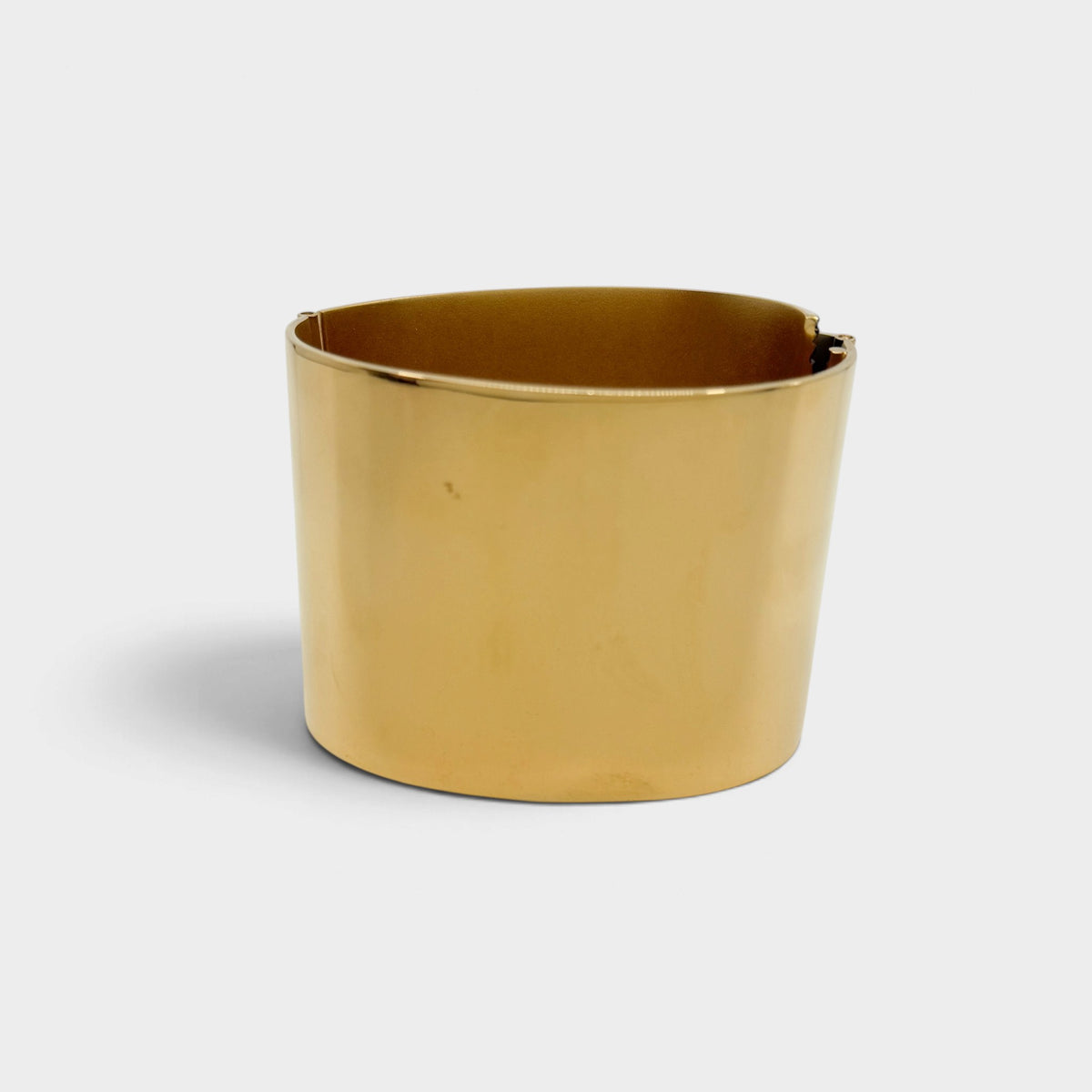 Louis Vuitton My Epi Two-Tone Gold Black Metal Wide Hinged Cuff Bracelet Italy