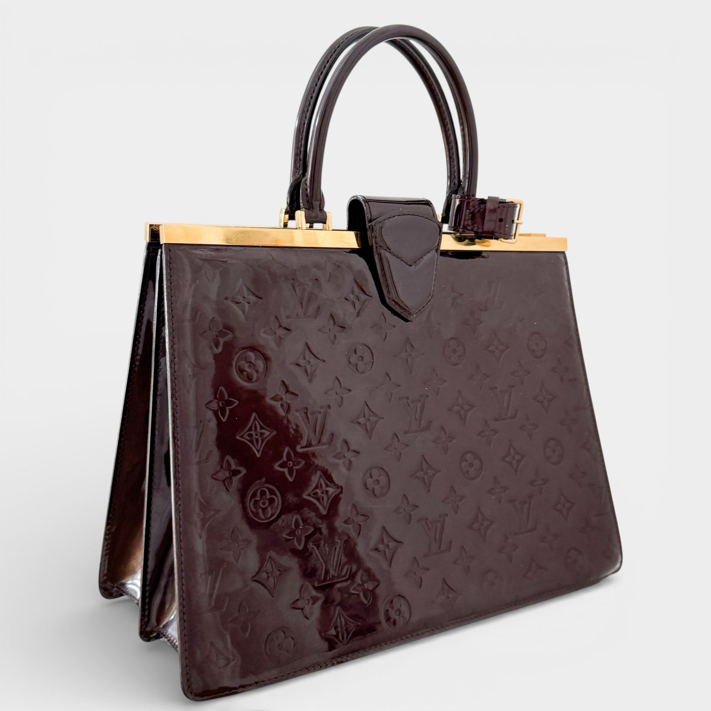 Louis Vuitton Vintage Amarante Monogram Vernis Leather Deesse GM Bag