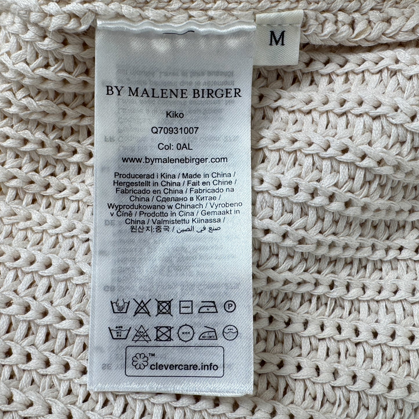 By Malene Birger Cream Kiko Knit Sweater Top Medium ~ AU10-12 [NEW]