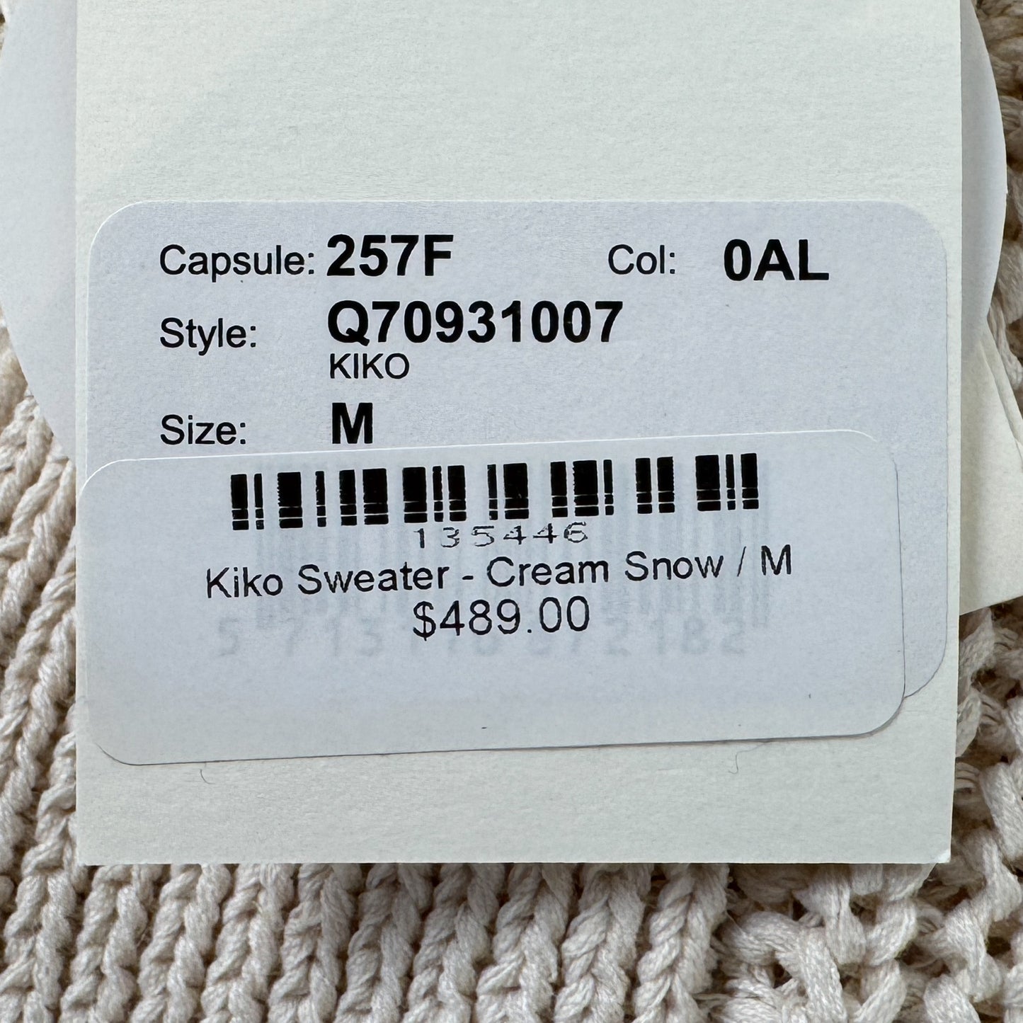 By Malene Birger Cream Kiko Knit Sweater Top Medium ~ AU10-12 [NEW]