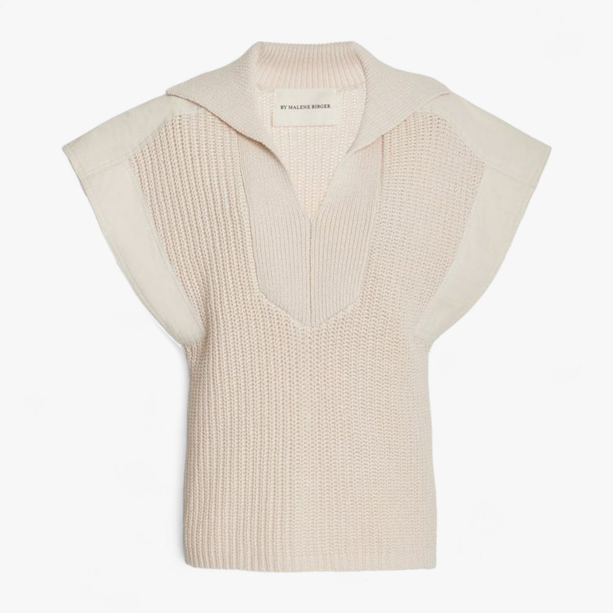 By Malene Birger Cream Kiko Knitted Vest Jumper Medium ~ AU10-12