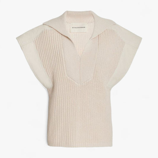 By Malene Birger Cream Kiko Knitted Vest Jumper Medium ~ AU10-12