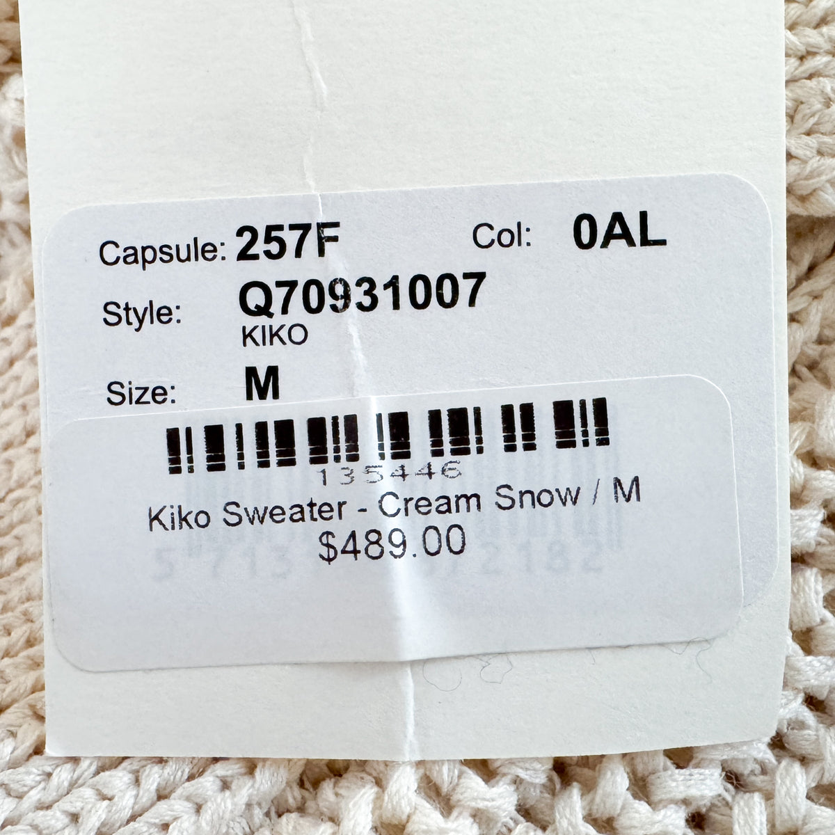 By Malene Birger Cream Kiko Knitted Vest Jumper Medium ~ AU10-12