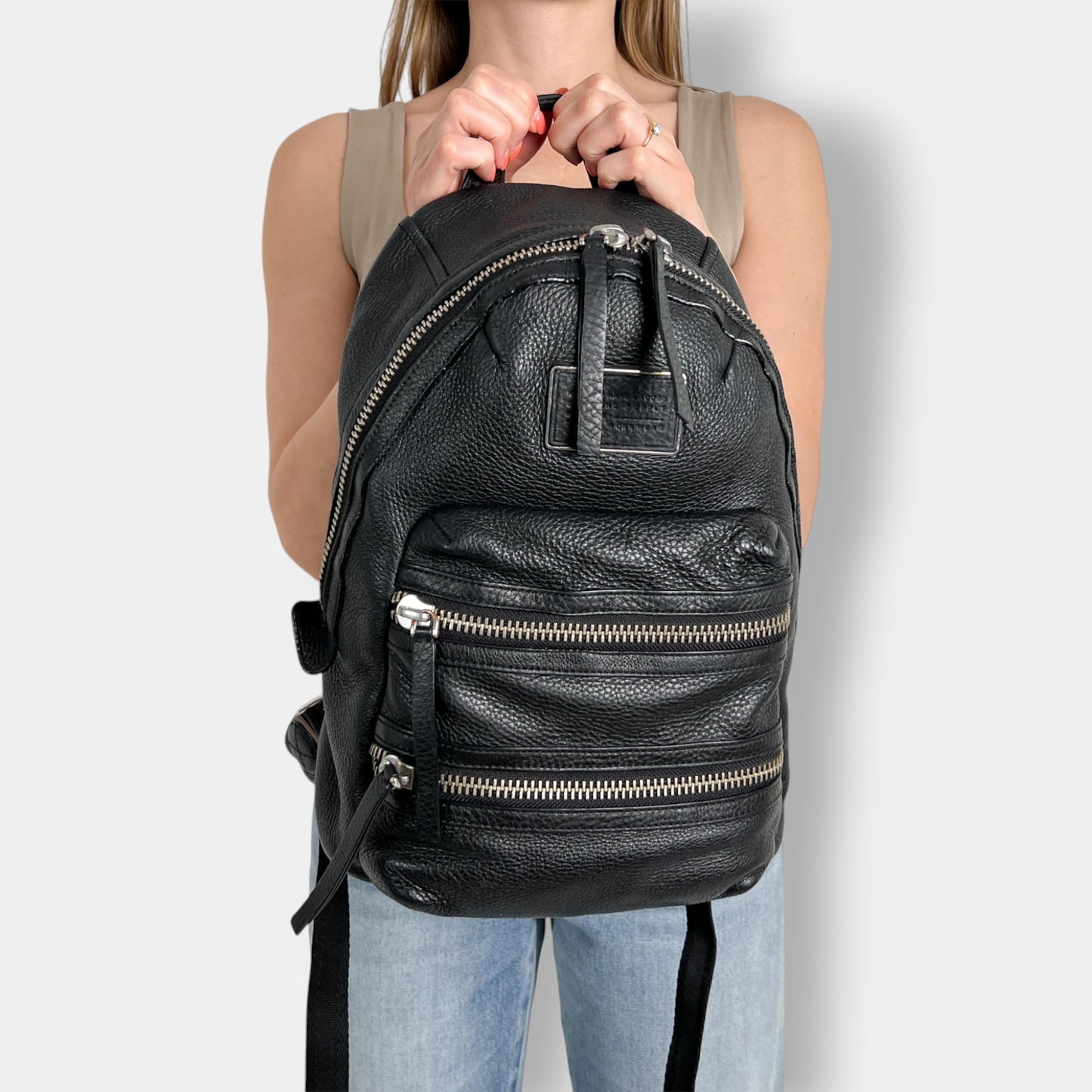 Marc by Marc Jacobs 'Too Hot To Handle' Black Leather Backpack Bag