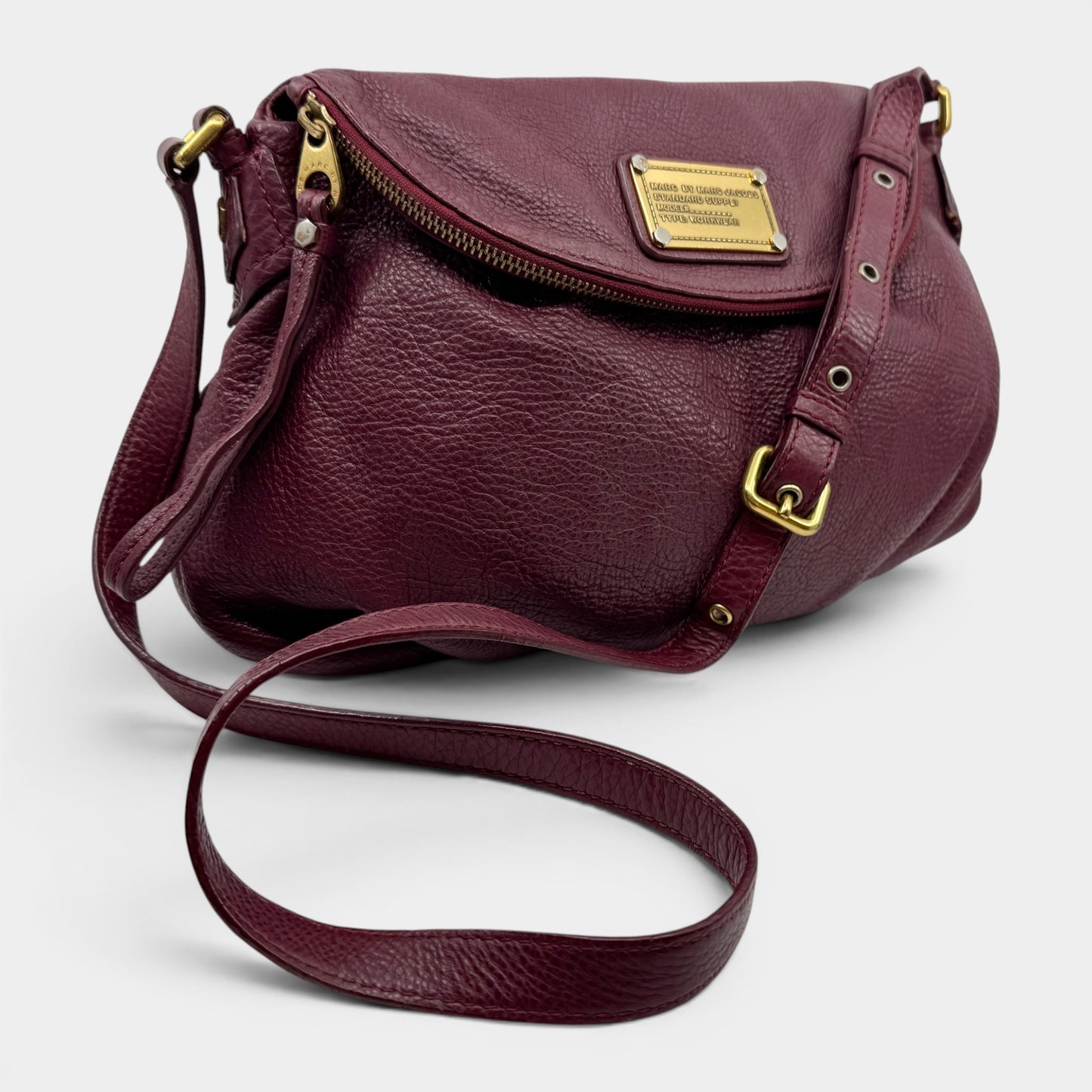 Marc by Marc Jacobs Y2K Burgundy Leather Classic Crossbody Bag