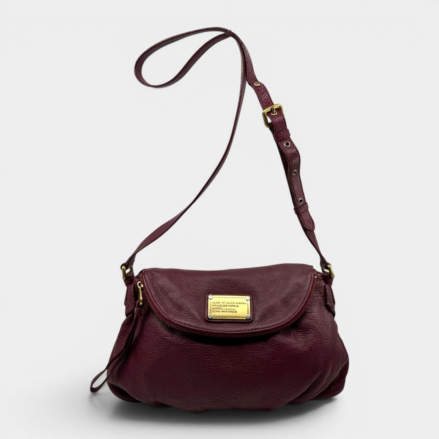 Marc by Marc Jacobs Y2K Burgundy Leather Classic Crossbody Bag