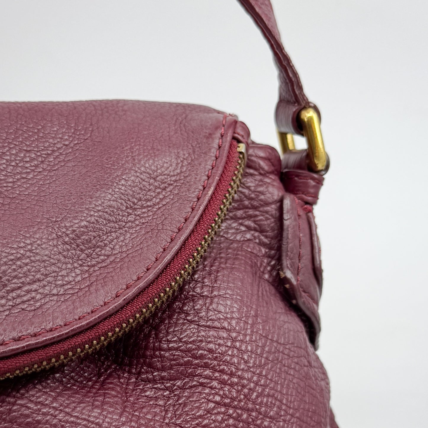 Marc by Marc Jacobs Y2K Burgundy Leather Classic Crossbody Bag