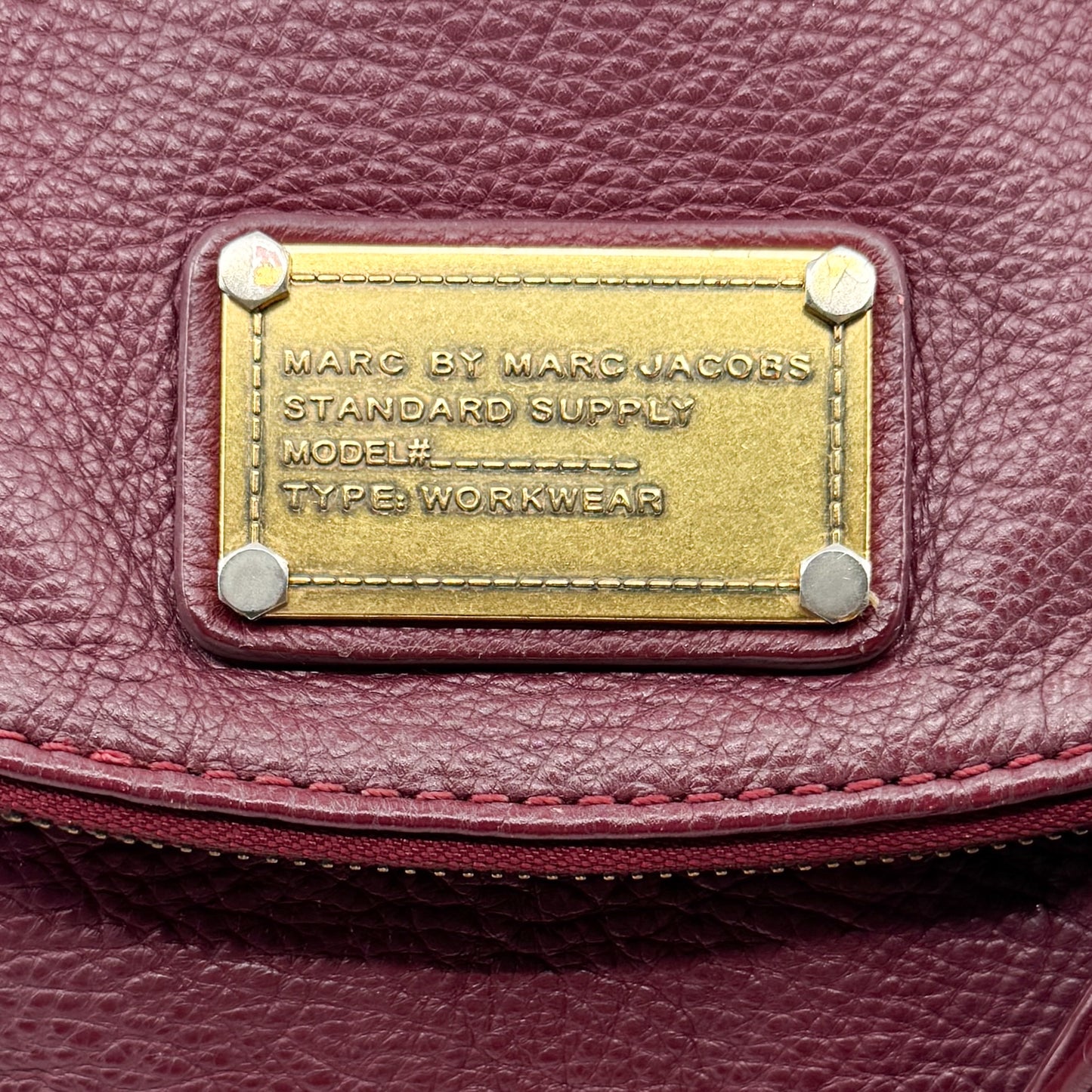 Marc by Marc Jacobs Y2K Burgundy Leather Classic Crossbody Bag