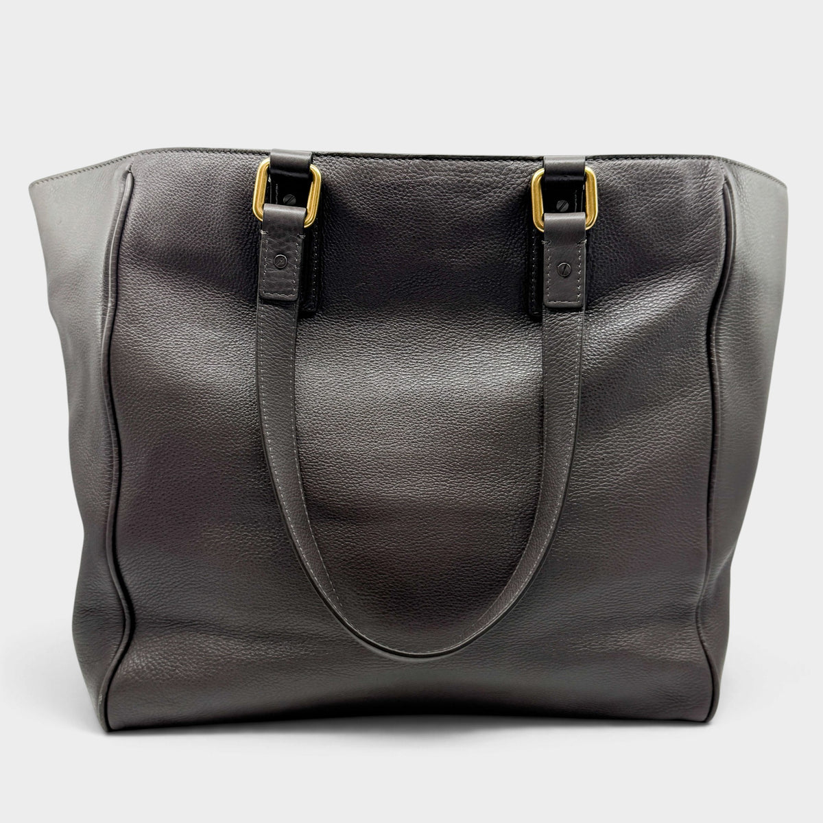 Marc by Marc Jacobs Bianca Hayley Grey Taupe Leather Pocket Shoulder Tote Bag