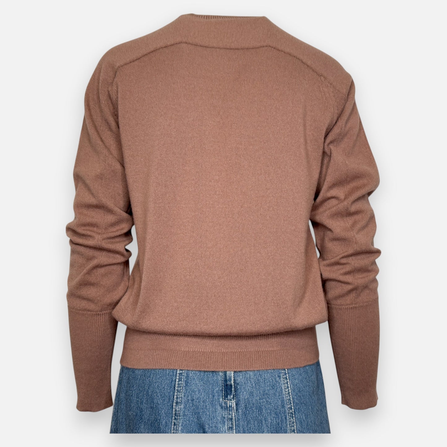 Marni Taupe Brown 100% Cashmere Cardigan IT44 ~ AU12-14