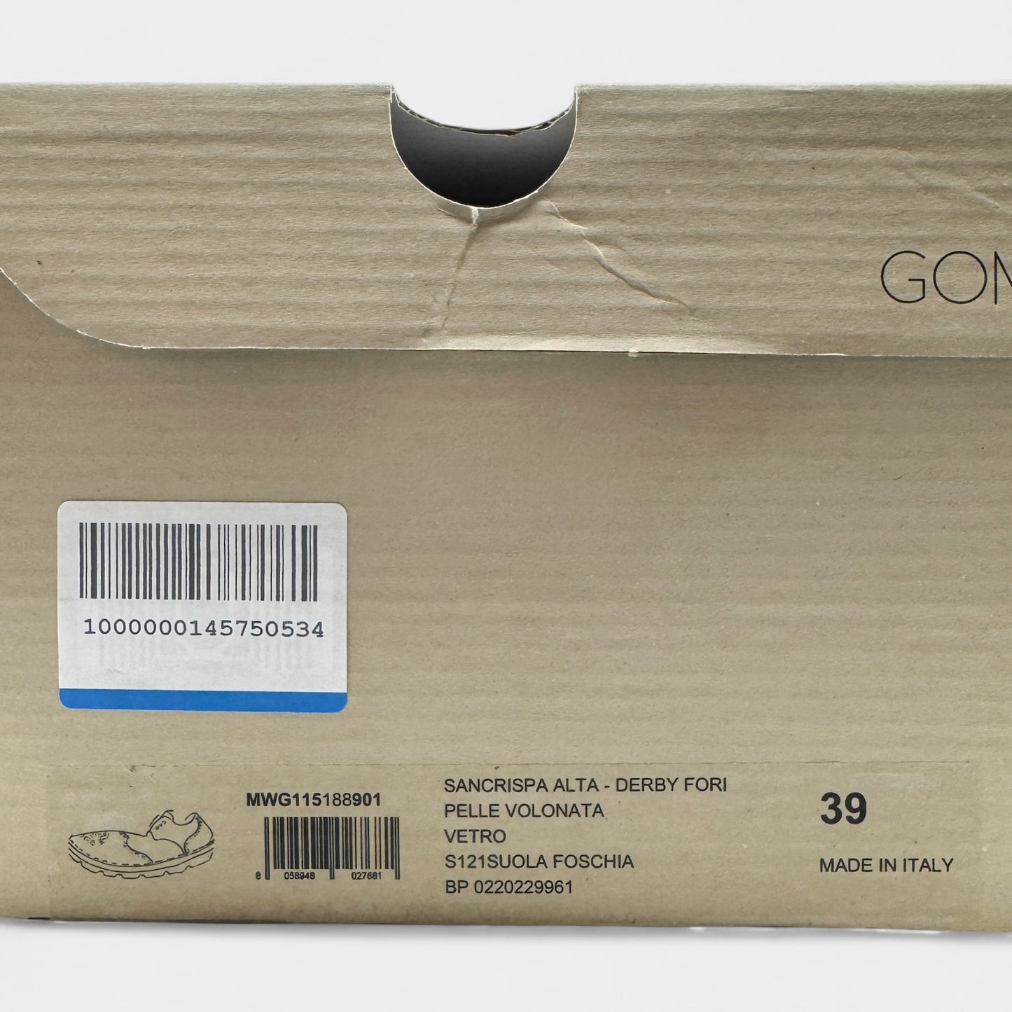 Marsell Pale Blue Leather Brogue Derby Sneakers EU39 ~ AU8