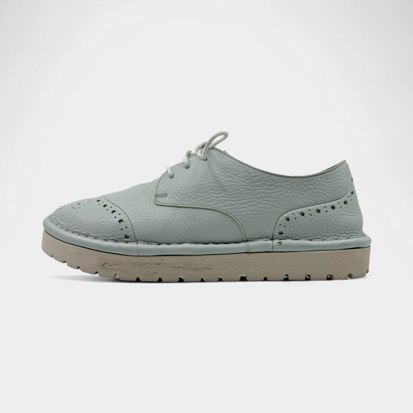 Marsell Pale Blue Leather Brogue Derby Sneakers EU39 ~ AU8