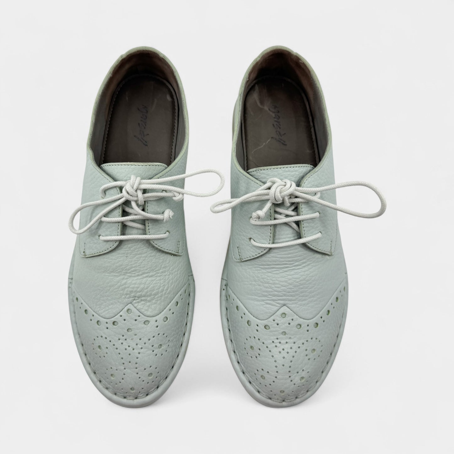 Marsell Pale Blue Leather Brogue Derby Sneakers EU39 ~ AU8