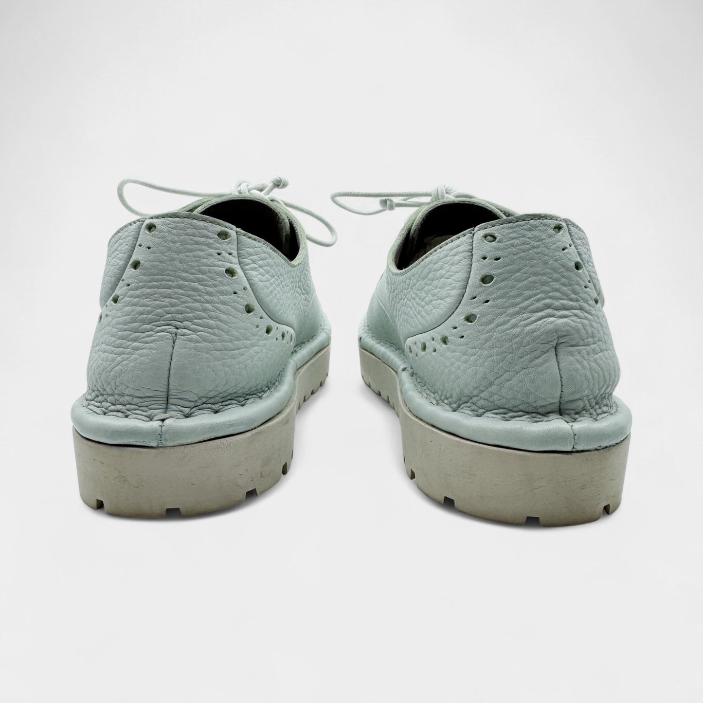 Marsell Pale Blue Leather Brogue Derby Sneakers EU39 ~ AU8