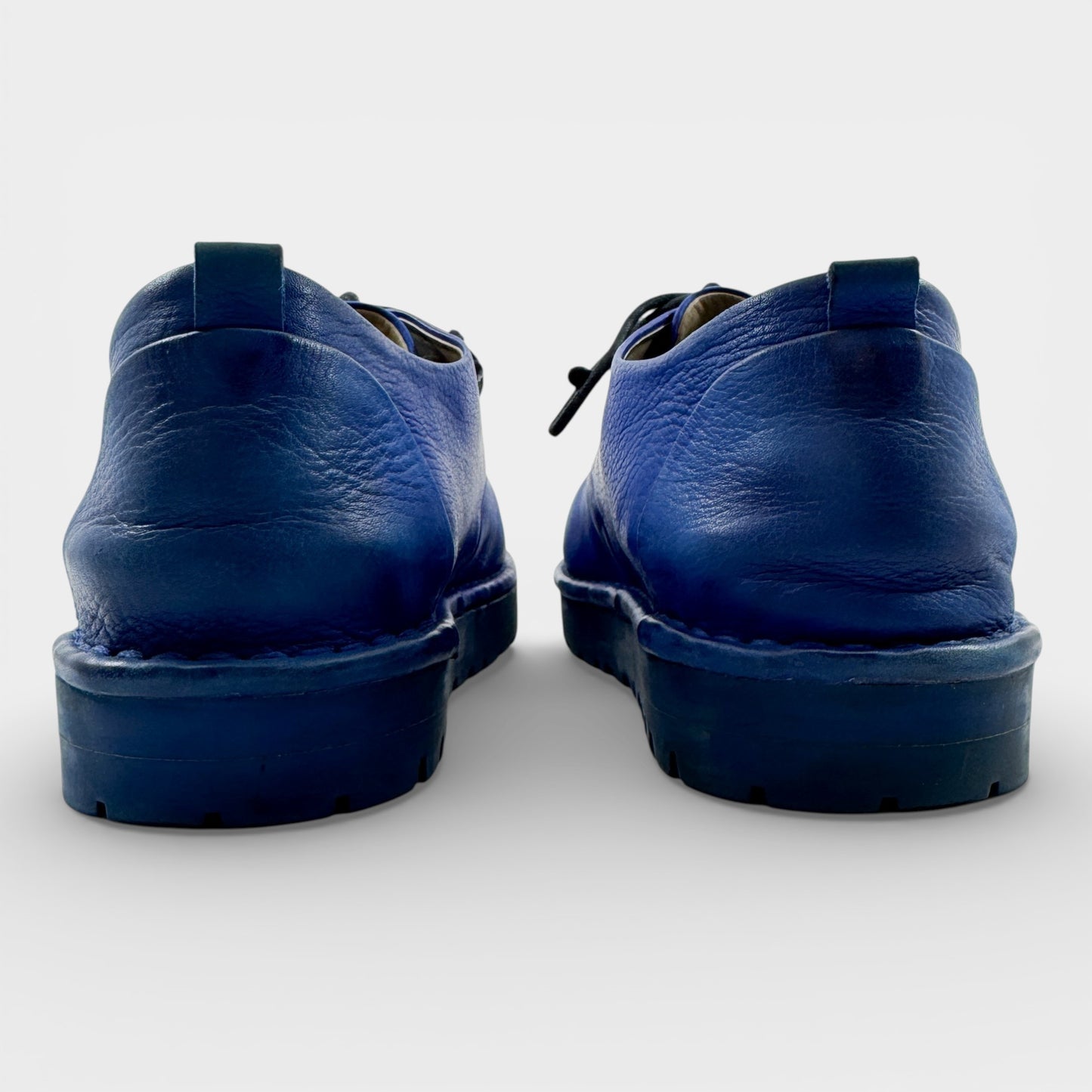 Marsell Cobalt Blue Leather Derby Shoes EU38.5 ~ AU7.5