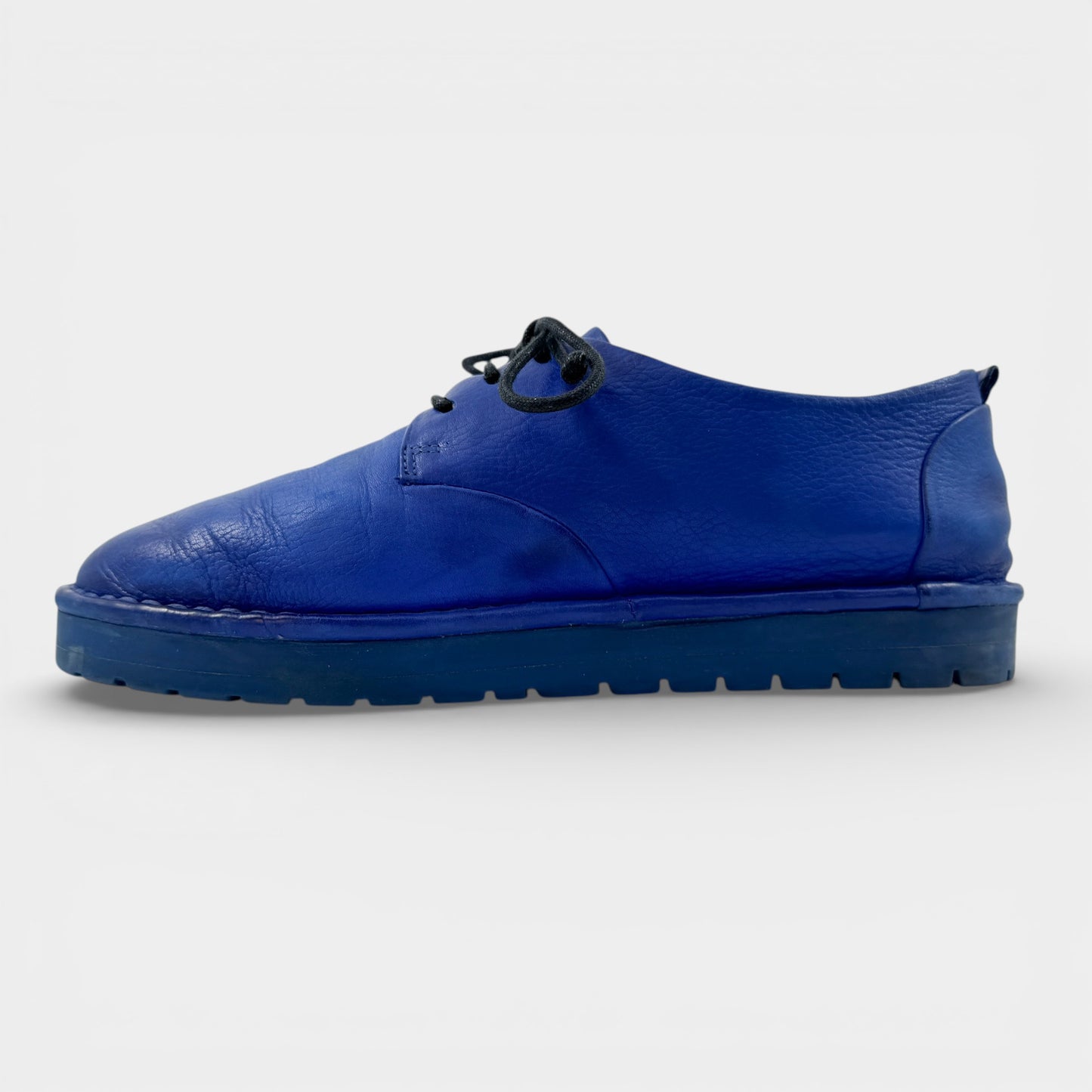 Marsell Cobalt Blue Leather Derby Shoes EU38.5 ~ AU7.5