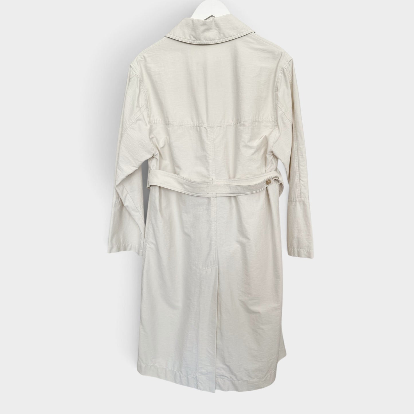Massimo Dutti Cream Belted Coat Small ~ Medium