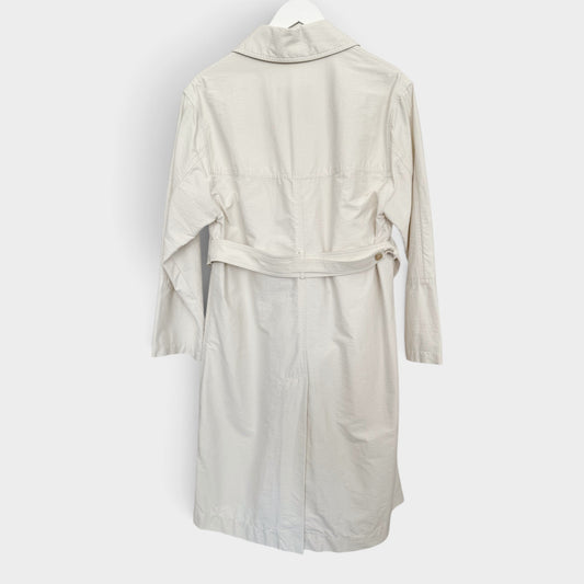 Massimo Dutti Cream Belted Coat Small ~ Medium