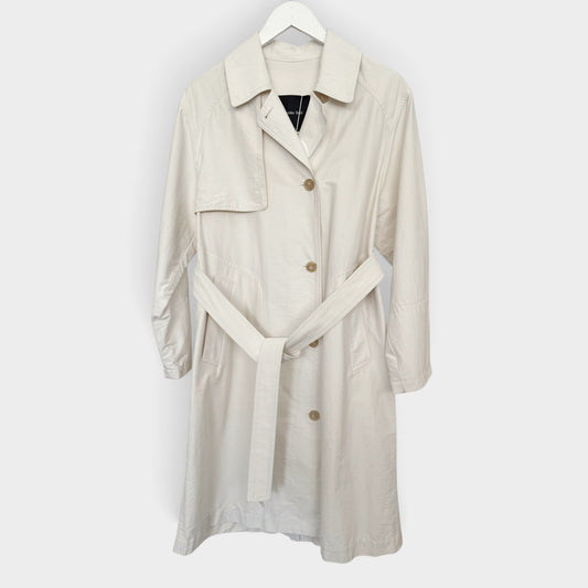 Massimo Dutti Cream Belted Coat Small ~ Medium