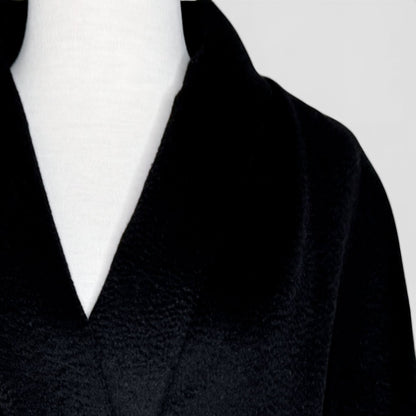 Max Mara Black Camel Wrap Belted Coat Small ~ Medium