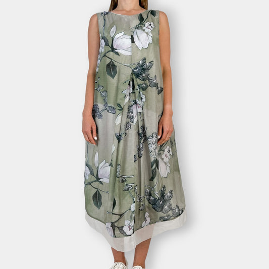 Megan Salmon Magnolia Monday Midi Dress AU12