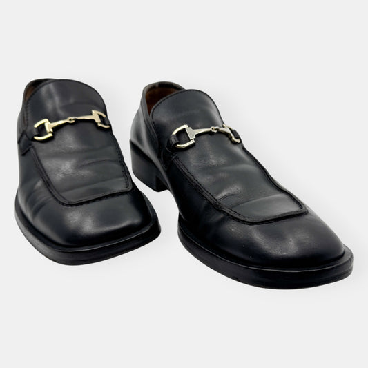 Gucci Men's Black Leather Horsebit Loafers Shoes EU42.5 ~ 9 [MEN]