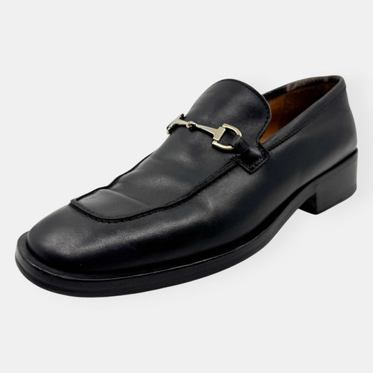 Gucci Men's Black Leather Horsebit Loafers Shoes EU42.5 ~ 9 [MEN]