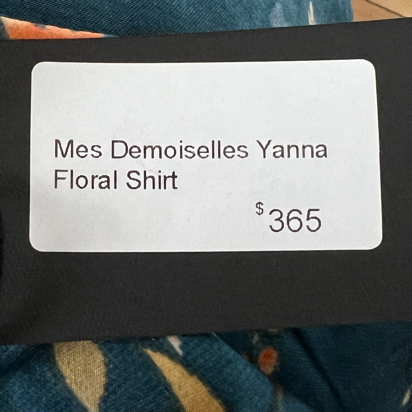 Mes Demoiselles Deep Teal Floral Viscose Blouse FR42 ~ AU14 [NEW]