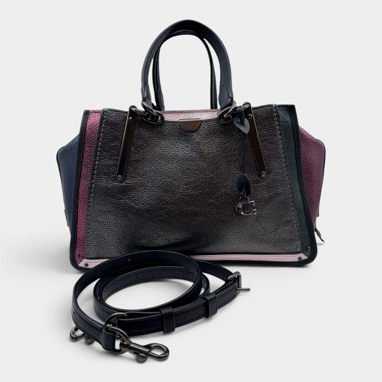 Coach Multicoloured Metallic Dreamer 36 Grainy Leather Top Handle Bag [38841]