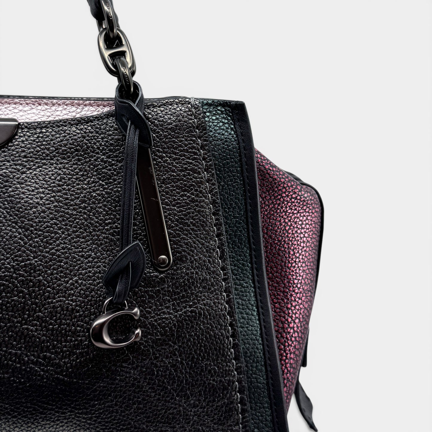 Coach Multicoloured Metallic Dreamer 36 Grainy Leather Top Handle Bag [38841]