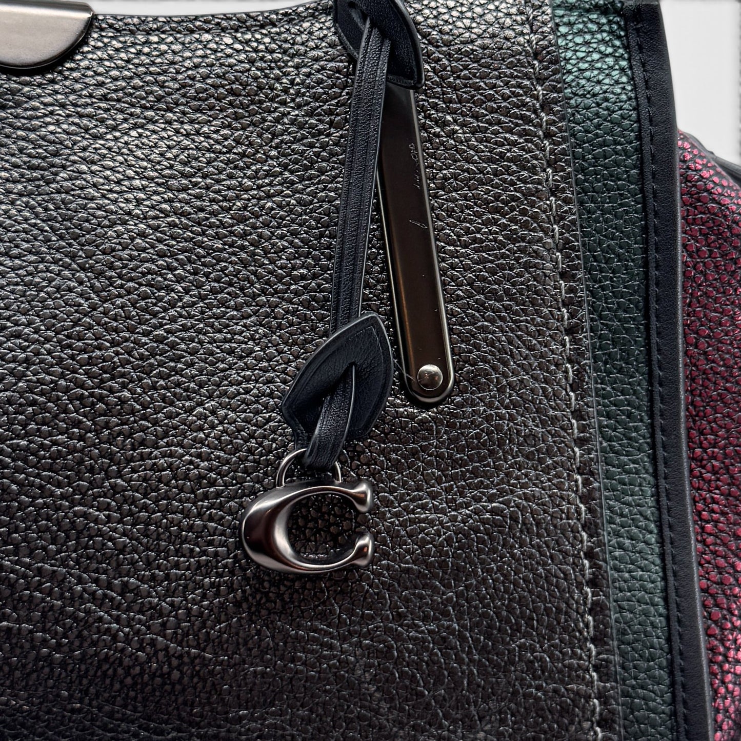Coach Multicoloured Metallic Dreamer 36 Grainy Leather Top Handle Bag [38841]