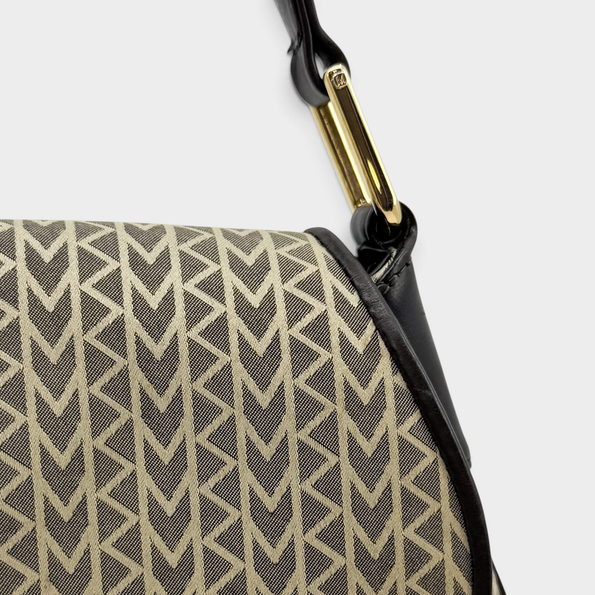 Studio61 Preloved Boutique Sydney vintage Michael Kors monogram jacquard shoulder bag with gold hardware detail