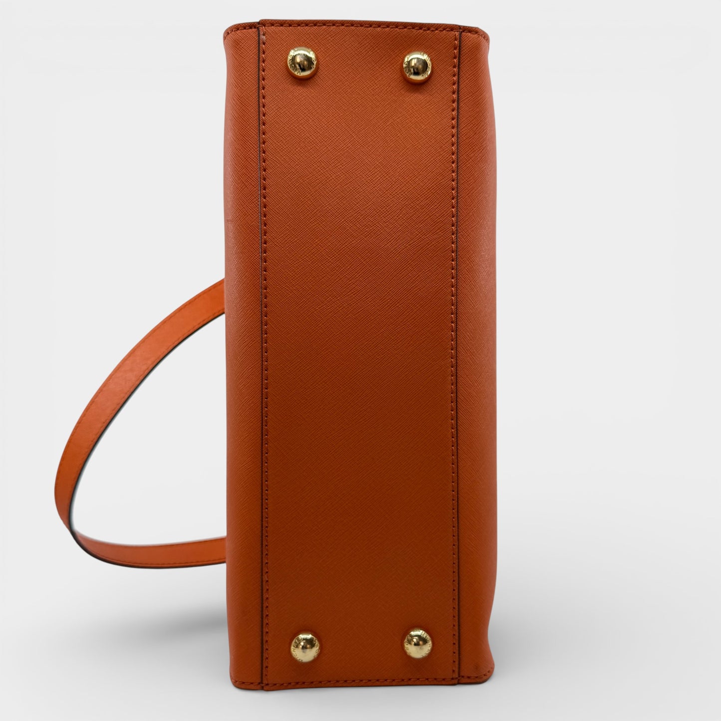 Michael Kors Hamilton Burnt Orange Saffiano Leather Two-Way Tote Bag