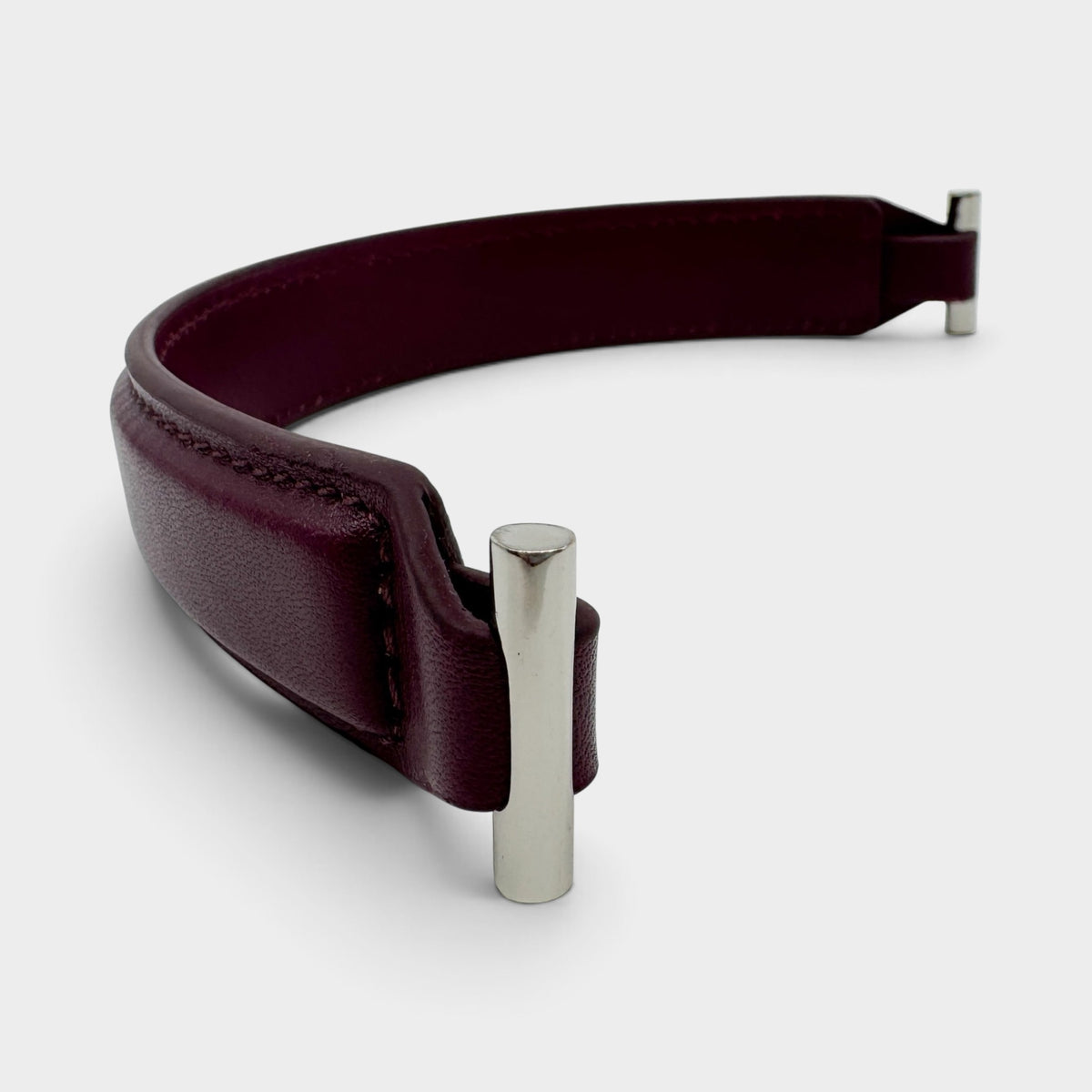 Mlouye Lantern Burgundy Leather Handbag Shoulder Bag