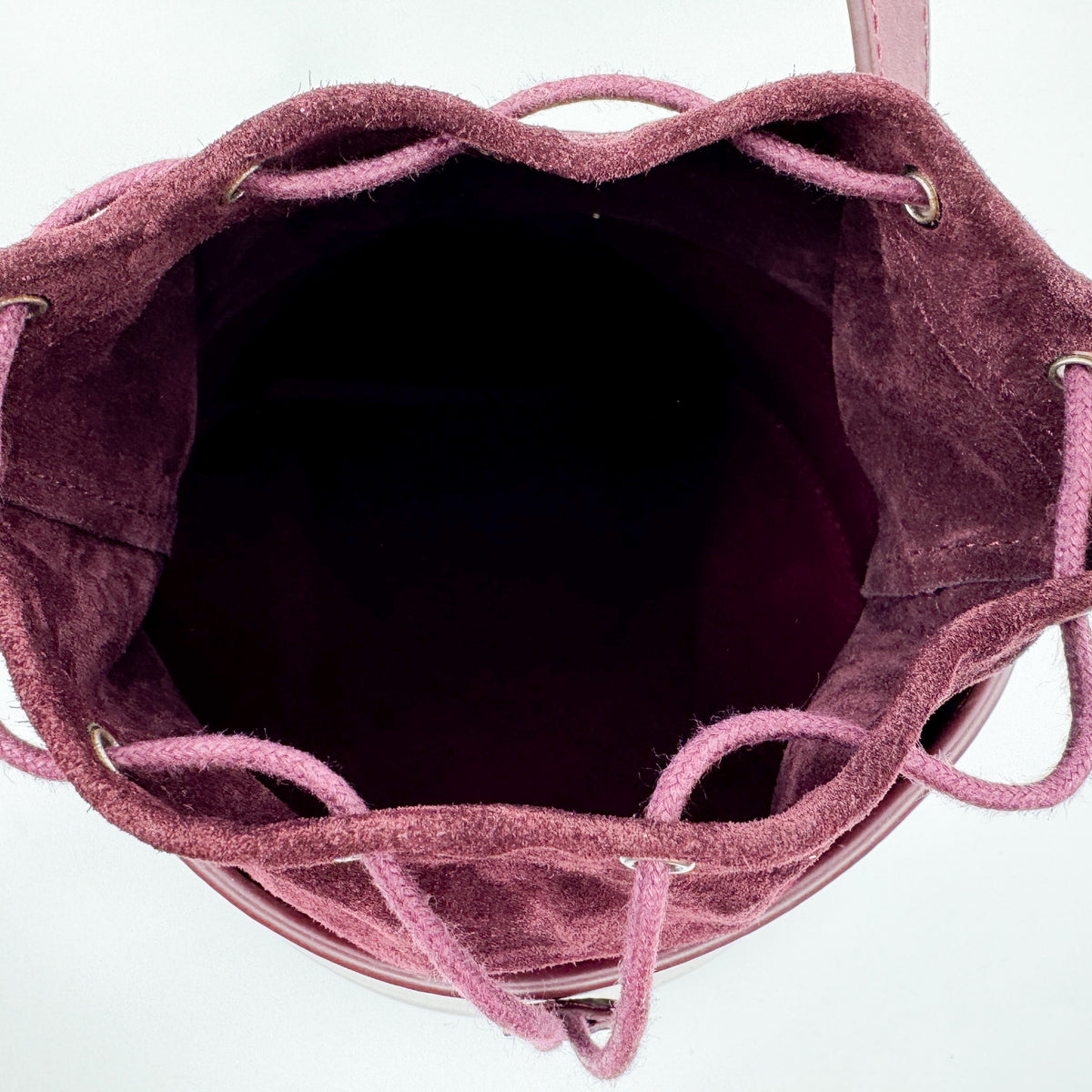 Mlouye Lantern Burgundy Leather Handbag Shoulder Bag