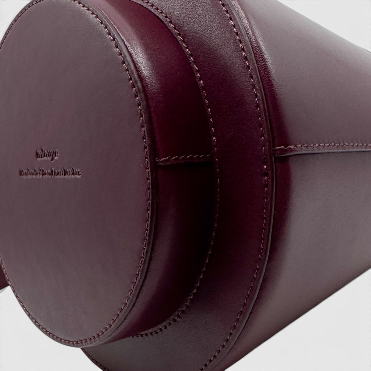 Mlouye Lantern Burgundy Leather Handbag Shoulder Bag