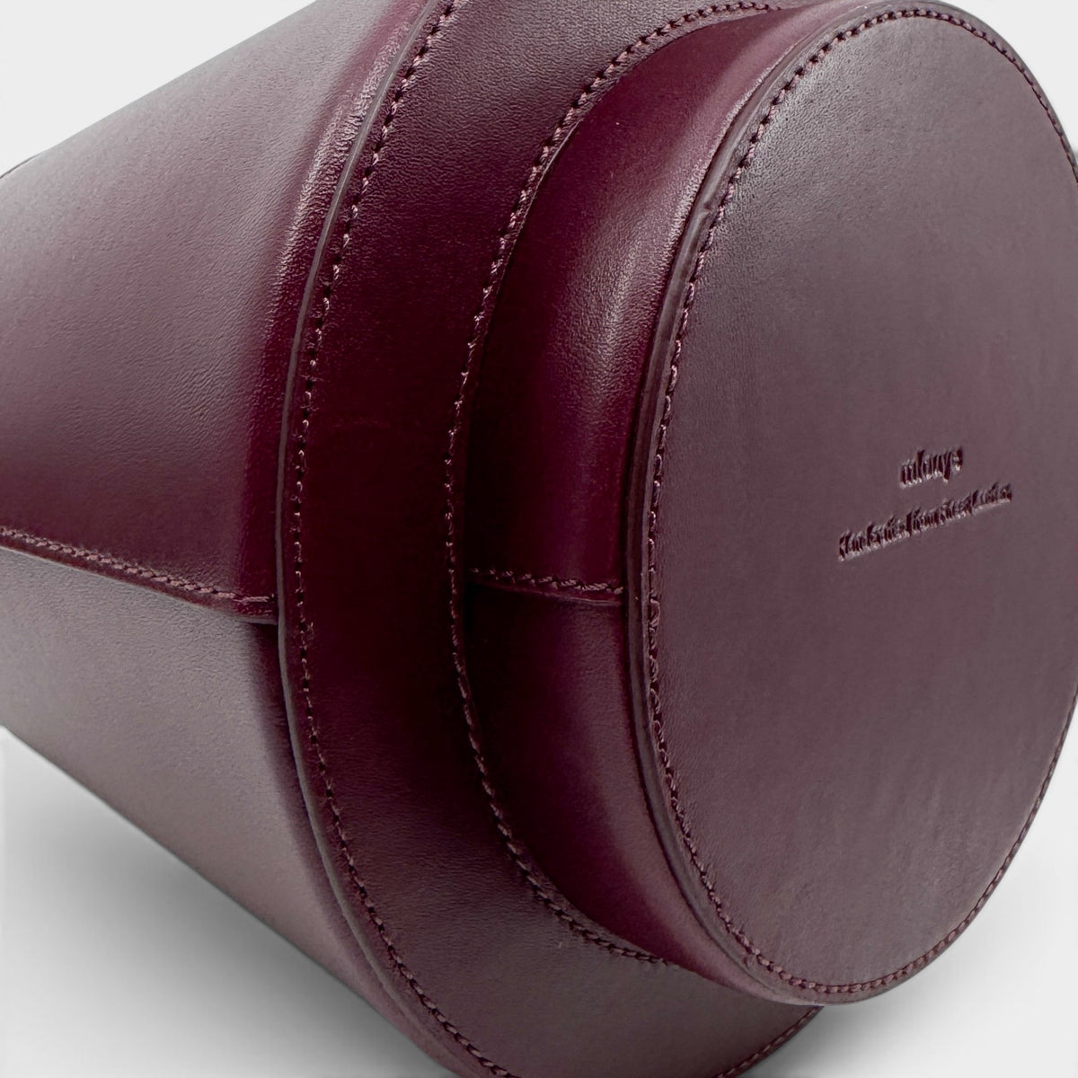 Mlouye Lantern Burgundy Leather Handbag Shoulder Bag
