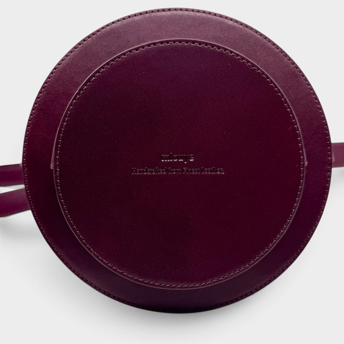 Mlouye Lantern Burgundy Leather Handbag Shoulder Bag
