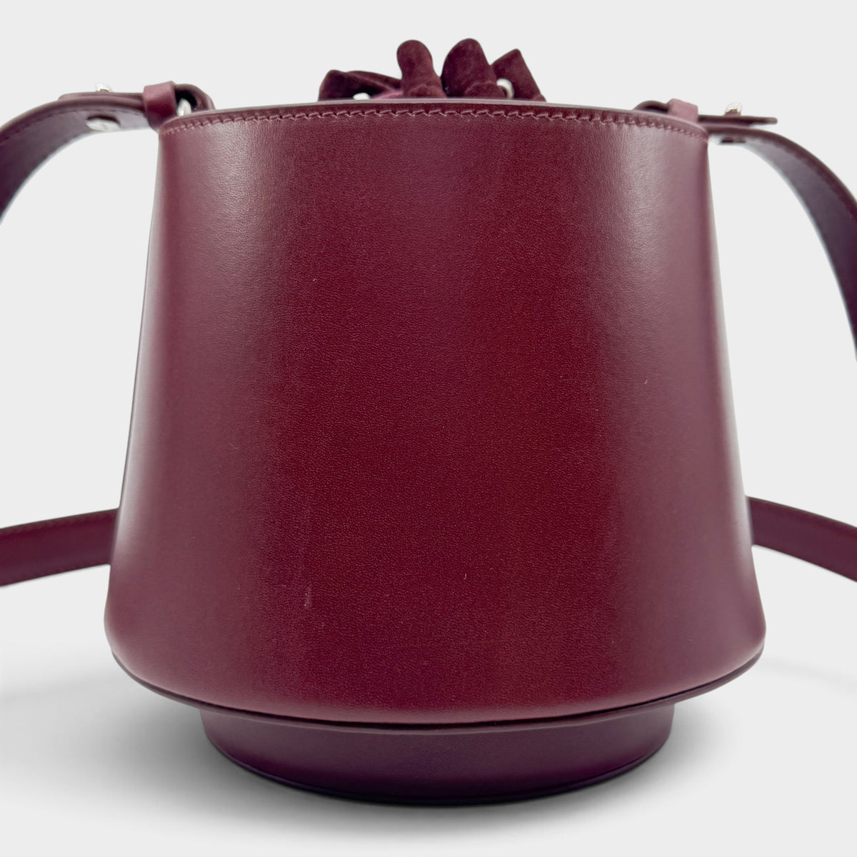 Mlouye Lantern Burgundy Leather Handbag Shoulder Bag