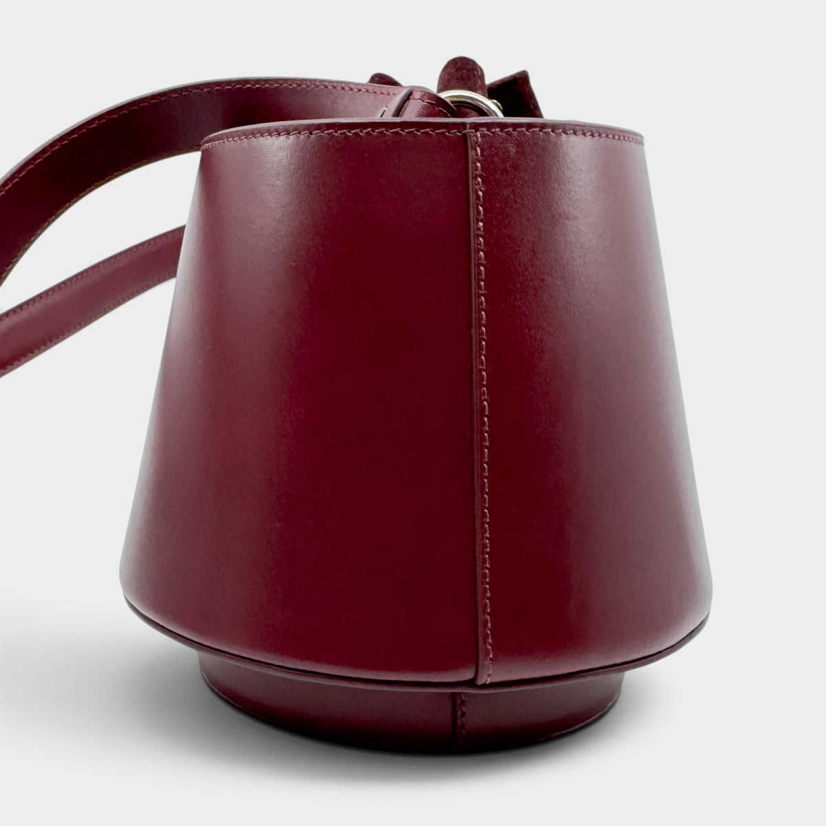 Mlouye Lantern Burgundy Leather Handbag Shoulder Bag