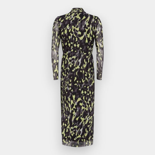 Mint Velvet Green Black Charlotte Wrap Midi Dress AU12 ~ Medium [NEW]