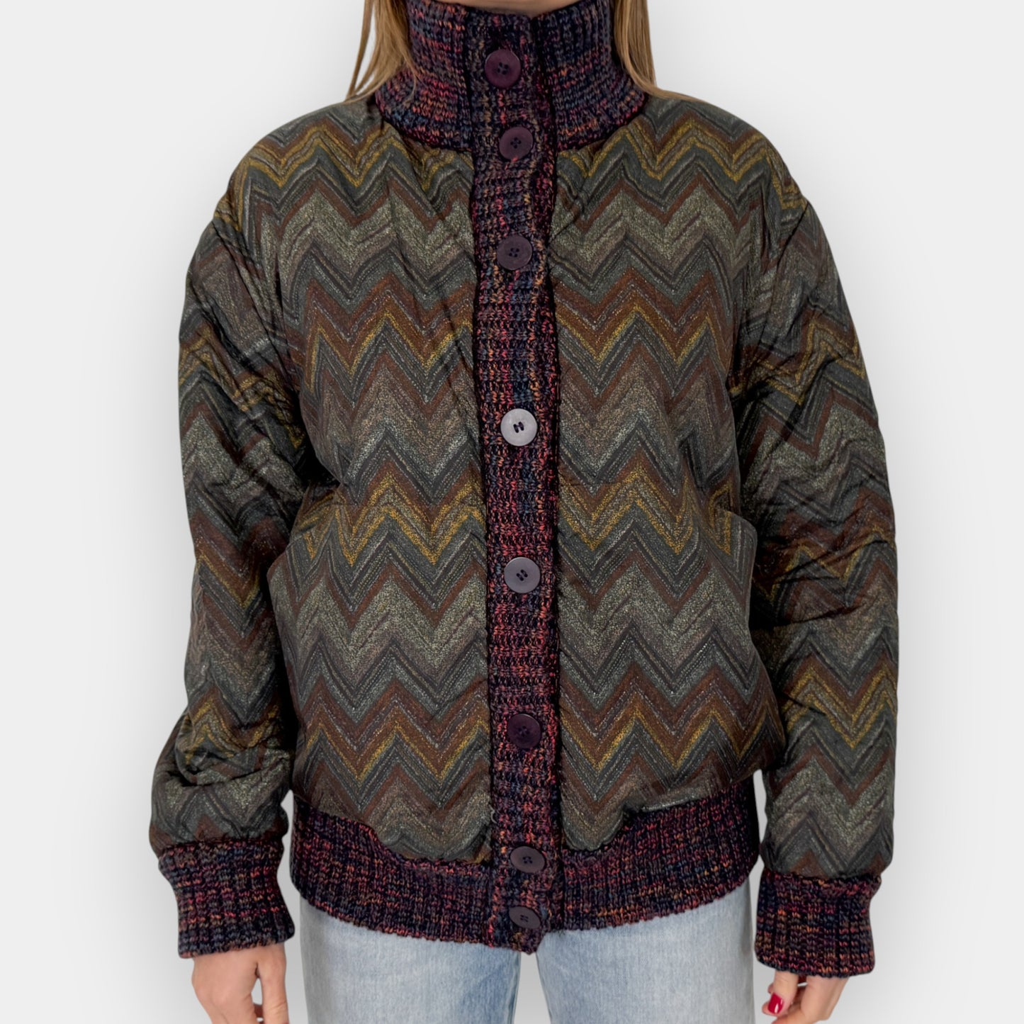 Vintage Missoni Reversible Wool & Mohair Button Jacket Large IT48 ~ AU12-14-16