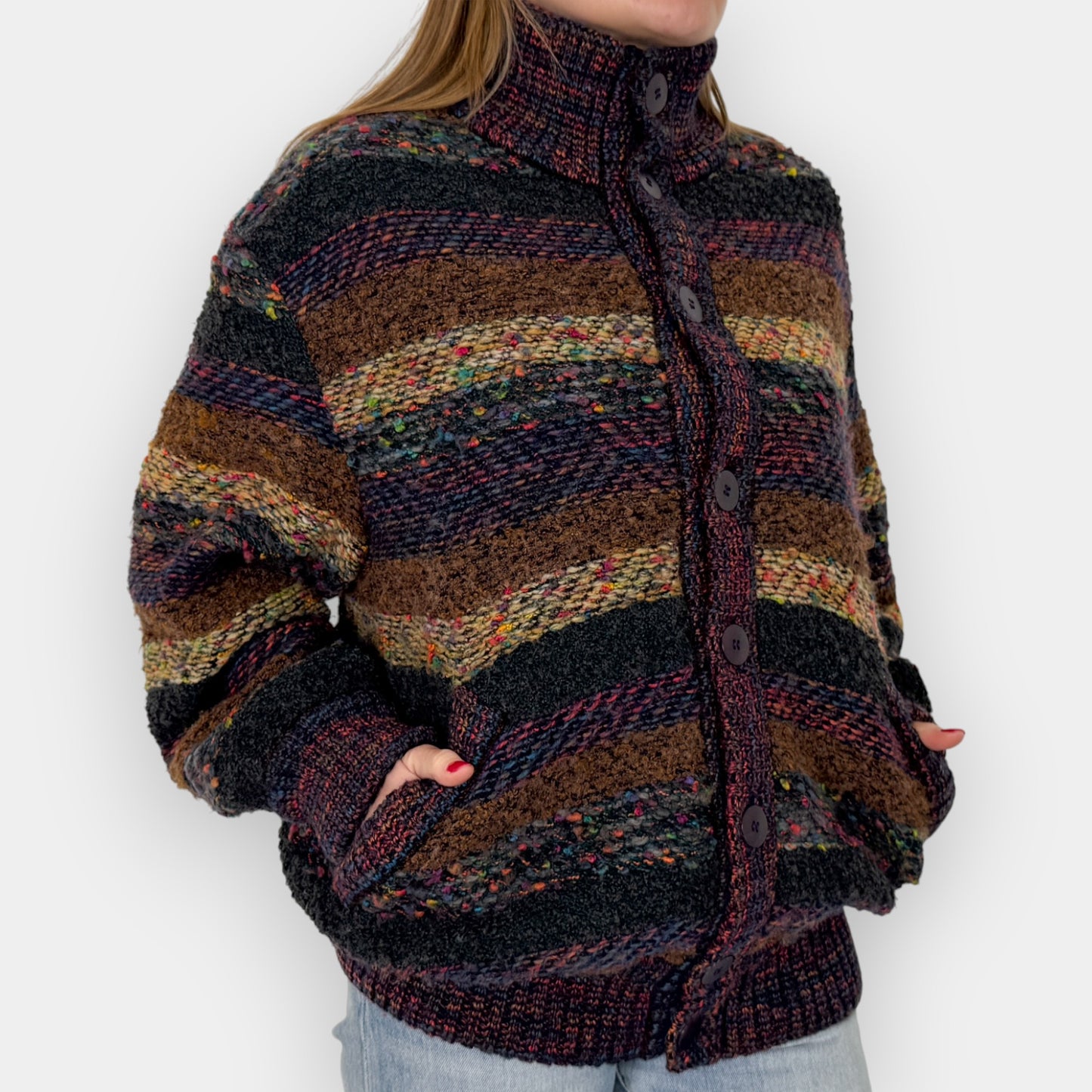Vintage Missoni Reversible Wool & Mohair Button Jacket Large IT48 ~ AU12-14-16