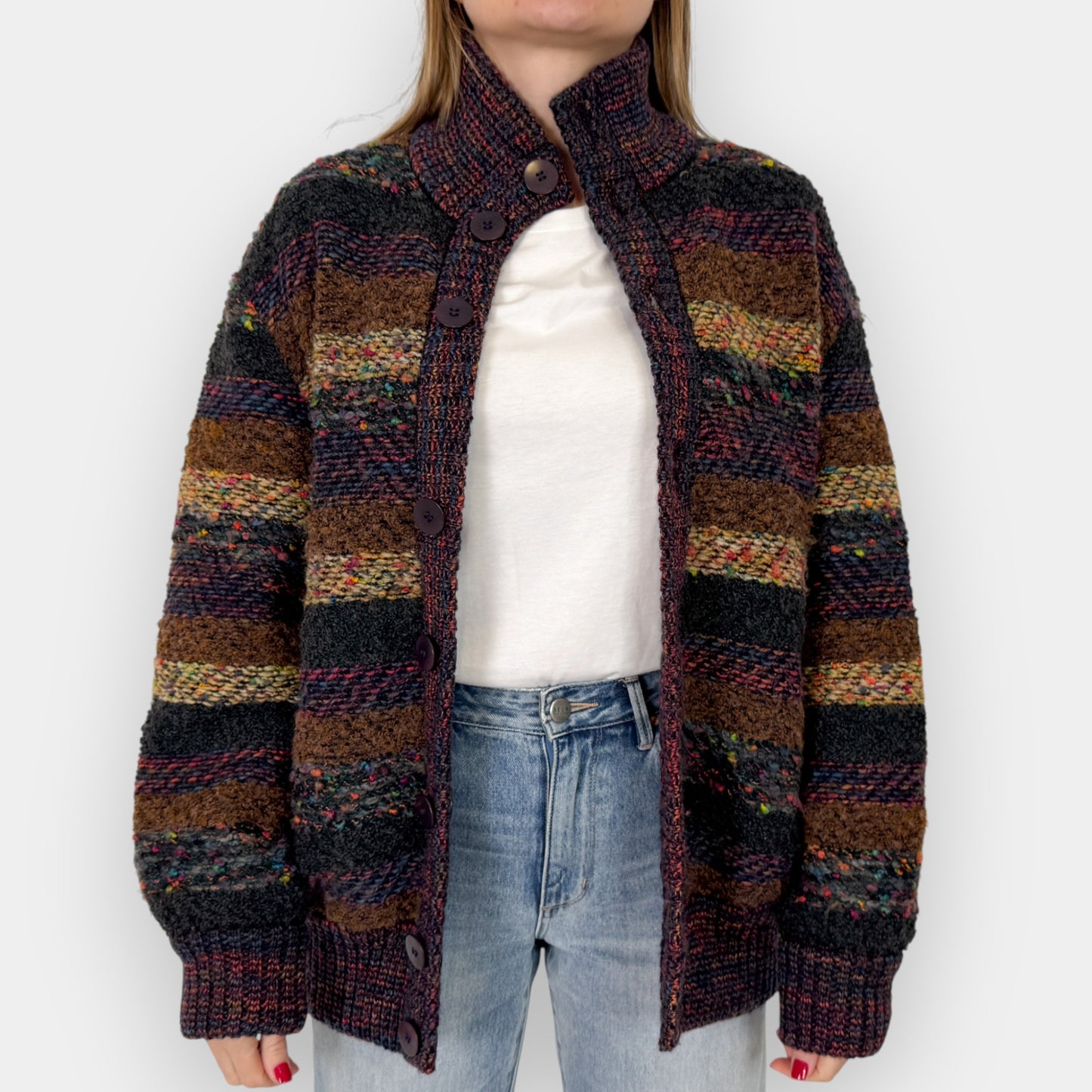 Vintage Missoni Reversible Wool & Mohair Button Jacket Large IT48 ~ AU12-14-16