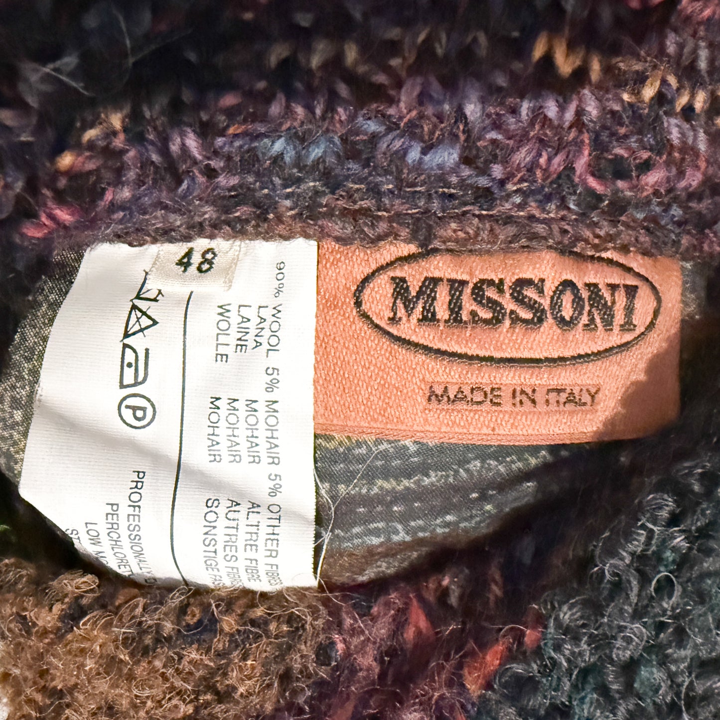 Vintage Missoni Reversible Wool & Mohair Button Jacket Large IT48 ~ AU12-14-16