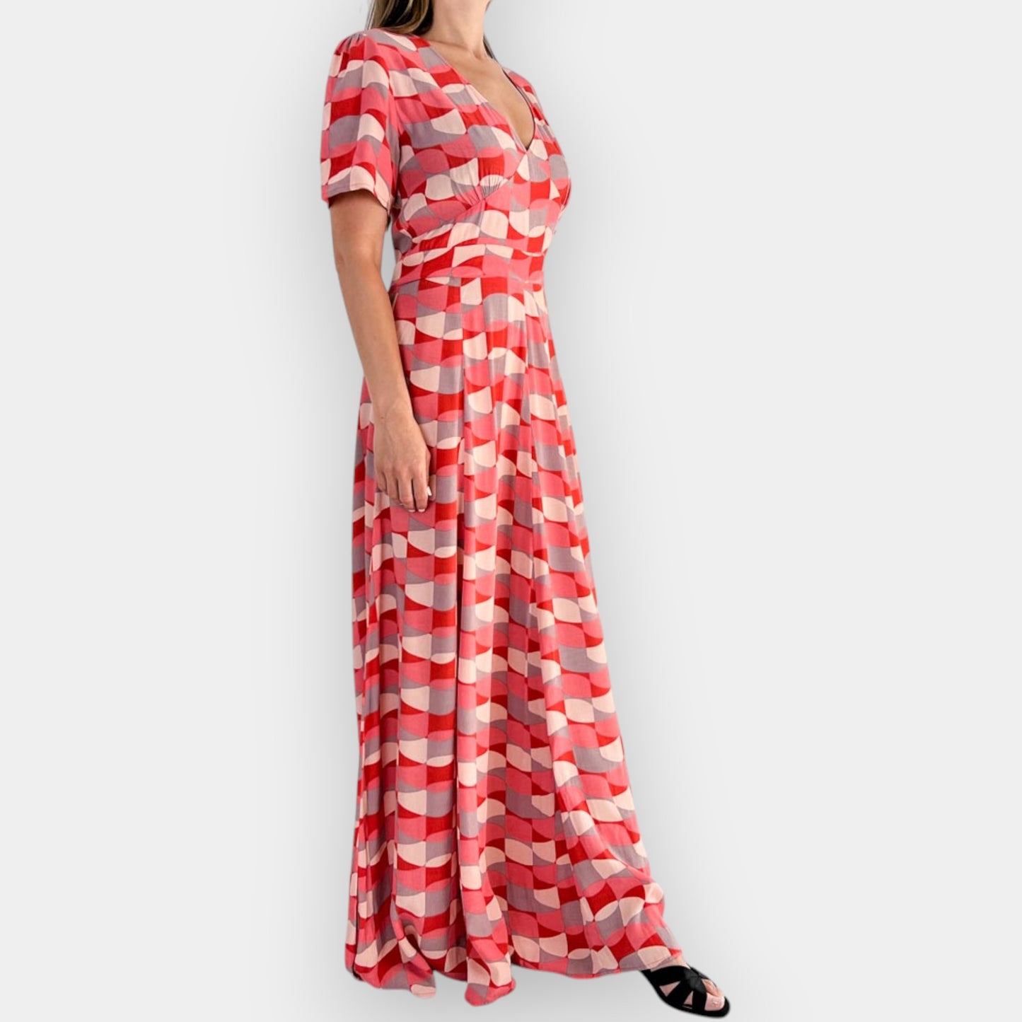 Mister Zimi Pink Print Maxi Dress AU10