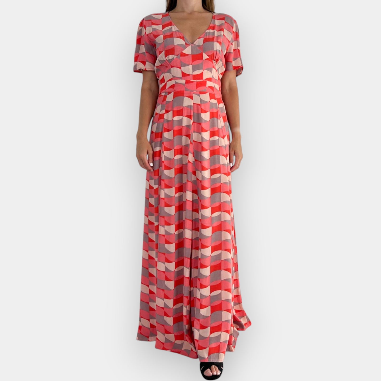 Mister Zimi Pink Print Maxi Dress AU10