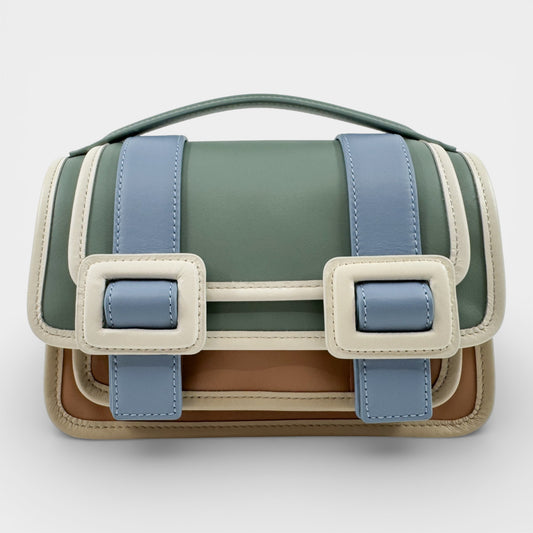 Mlouye Sage Green Pink Blue Mini Eddy Agatha Crossbody Bag