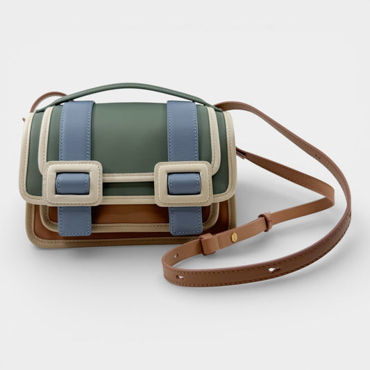 Mlouye Sage Green Pink Blue Mini Eddy Agatha Crossbody Bag