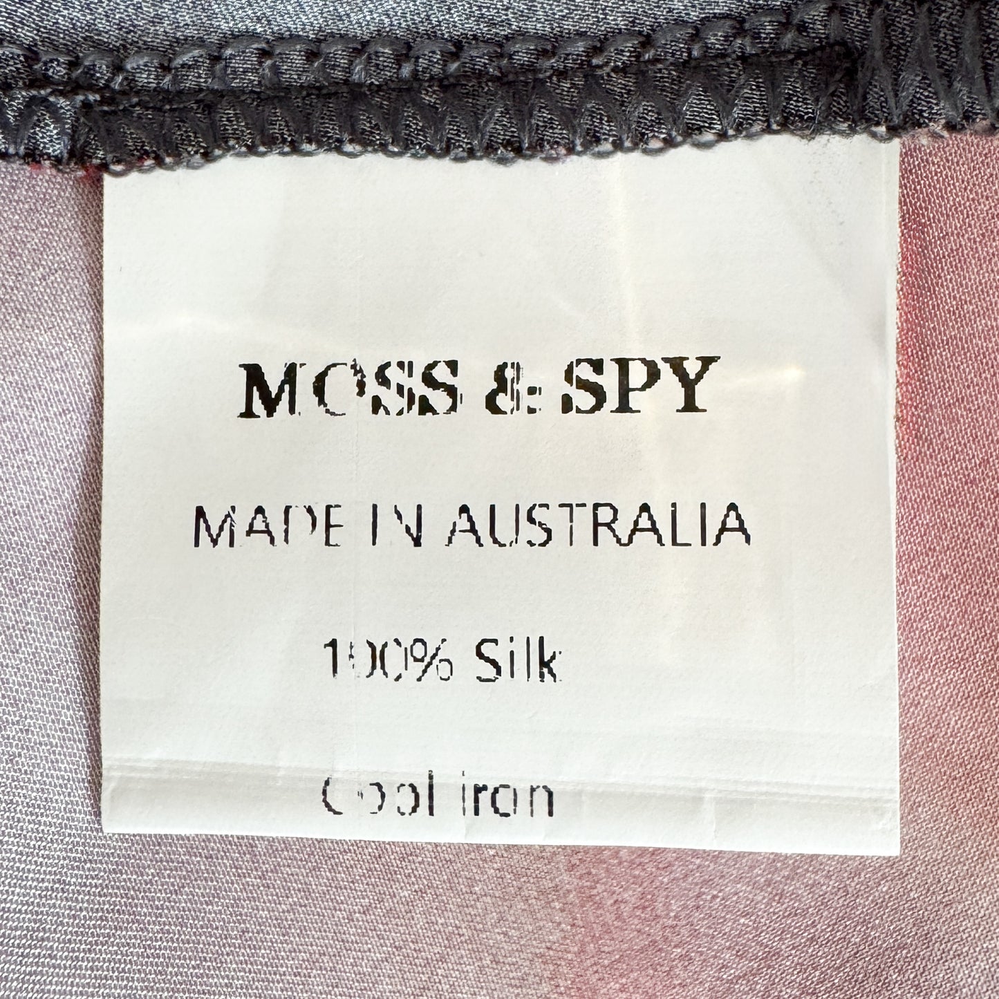 Moss & Spy Red Black Silk Harlow Dress AU10